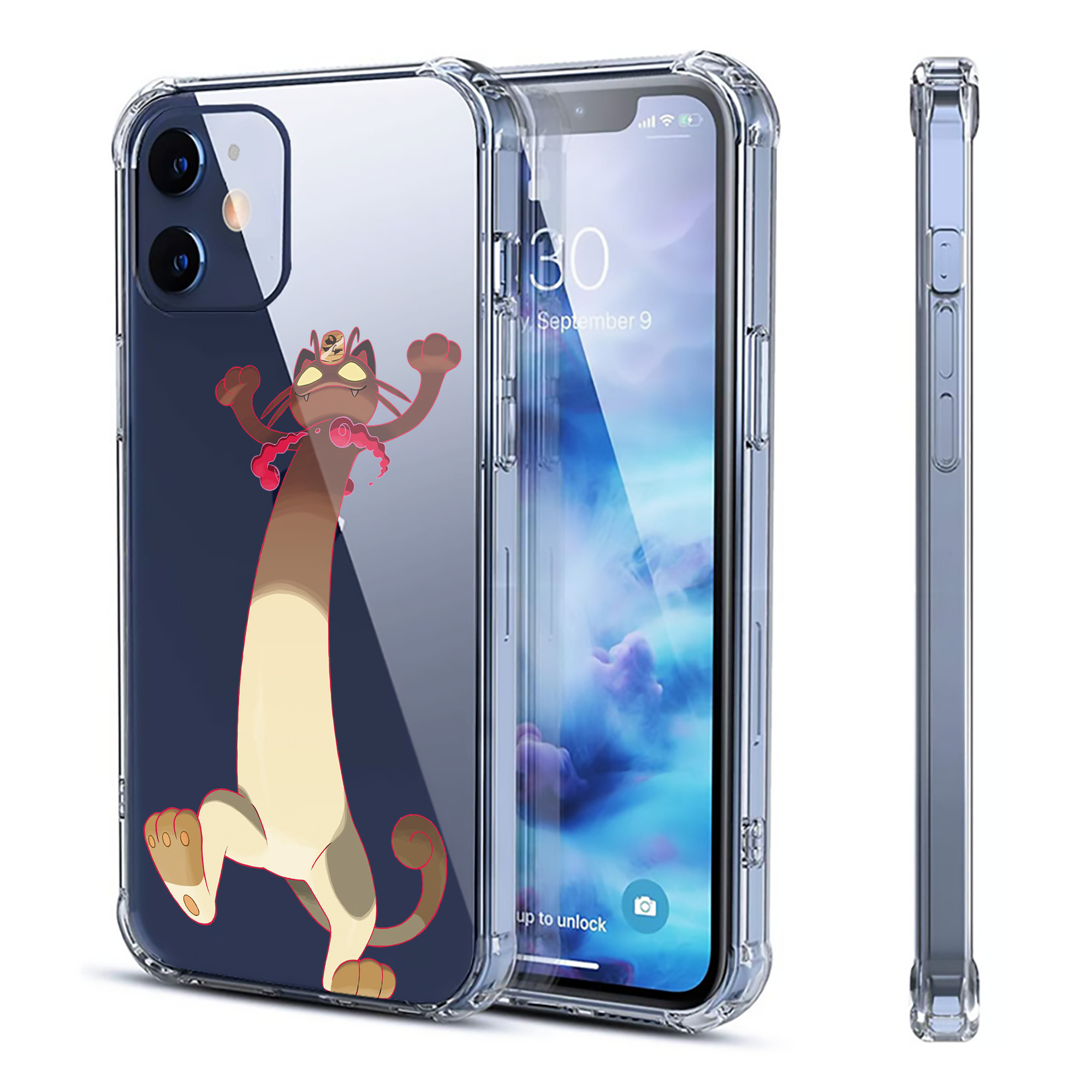 （画像用） ポケットモンスター Pokémon 【iPhone 12シリーズ対応】透明スマホケース（クリアソフトケース）